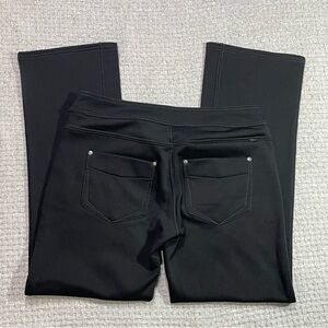 Athleta Fleece Pants Black Straight Leg Activewear 
Style #307270 Size LP